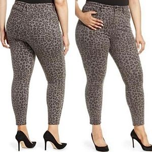 NEW Good American Good Legs Leopard Print Plus Size Jeans